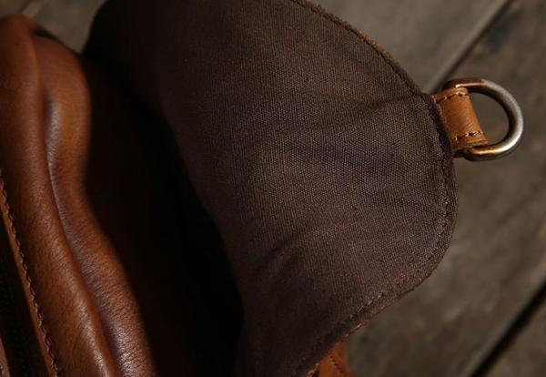 Handmade Leather Mens Cool Chest Bag Sling Bag Crossbody Bag Travel Bag Hiking Bag for men