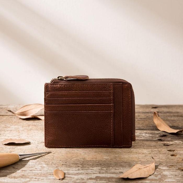 Leather Mens Slim Card Holder Front Pocket Wallets Card Wallets for Men