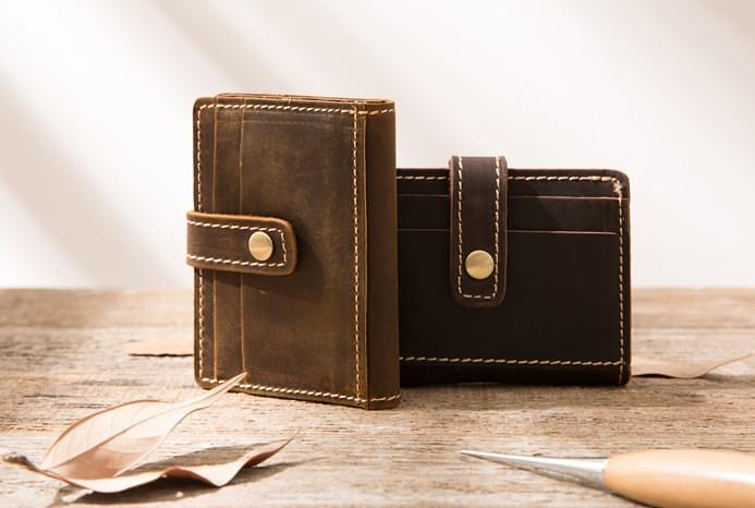 Leather Mens Card Holder Slim Front Pocket Wallets Card Wallet for Men