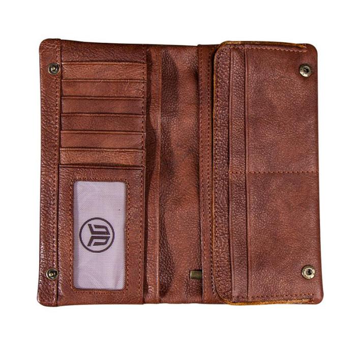 Leather Long Wallets for men Bifold Vintage Men Long Wallet