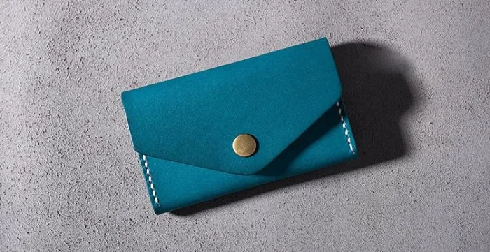 Handmade Leather Mens Cool Short Wallet Card Holder Small Card Slim Wallets for Men