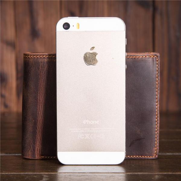 Cool Leather Mens Small Wallet billfold Trifold Wallet Front Pocket Wallet for Men