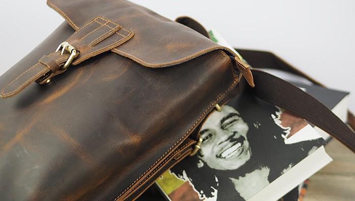 Cool Mens Leather School Backpack Travel Backpack Leather Satchel Backpack for Men