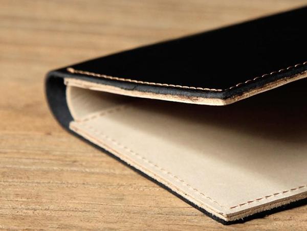 Black Leather Mens Small Wallet Bifold Wallet for Men