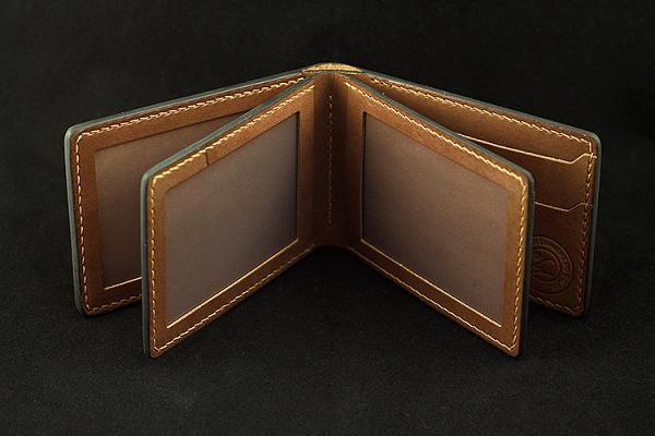 Handmade Leather Tooled Xiuhpohualli Calendar License Wallet Mens Card billfold Wallet Cool Leather Wallet Slim Wallet for Men