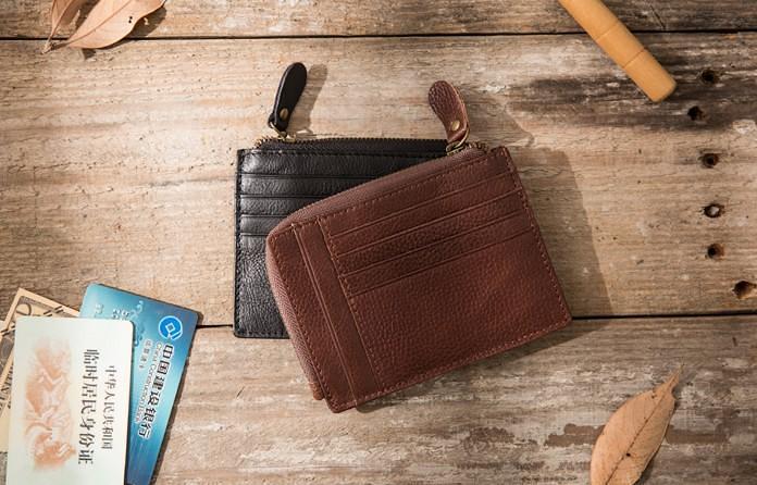 Leather Mens Slim Card Holder Front Pocket Wallets Card Wallets for Men