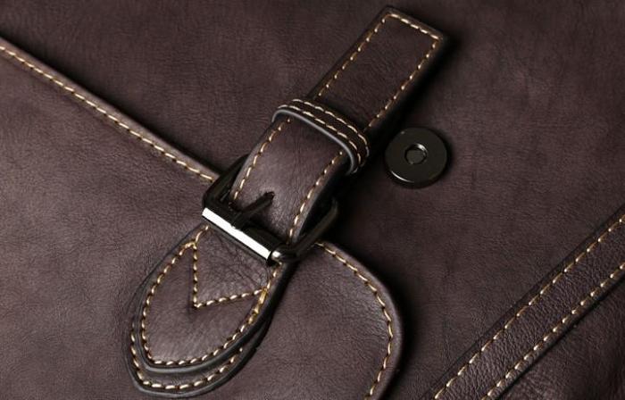 Genuine Leather Mens Cool Backpack Sling Bag Large Black Travel Bag Hiking Bag for men