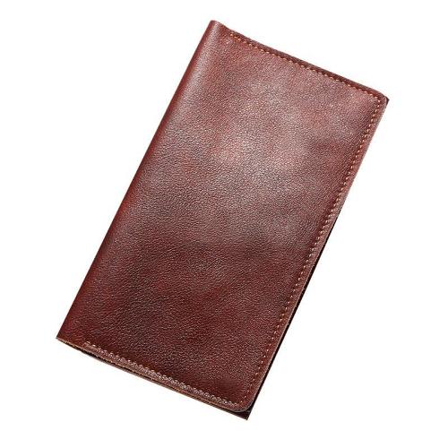 Cool Leather Long Wallet for Men Vintage Bifold Wallets Passport Travel Wallets