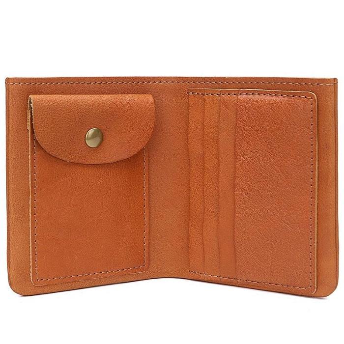 Cool Leather Men Small Wallet Bifold Small Wallet for Men