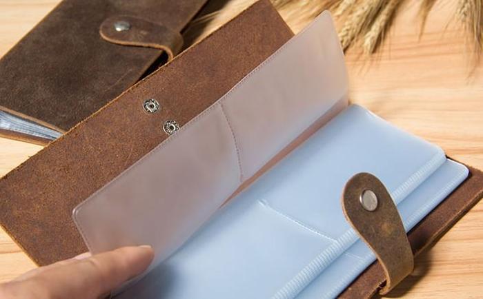 Handmade Leather Mens Card Wallet Vintage Coffee Multi Cards Wallet for Men