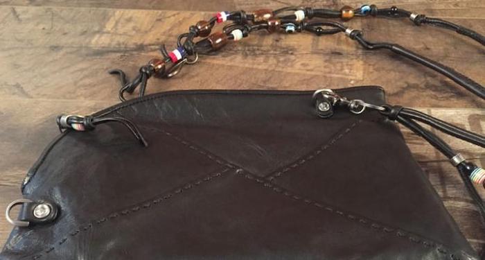 Genuine Leather Braided Mens Clutch Cool Slim Shoulder Bag Zipper Clutch Wristlet Wallet for Men