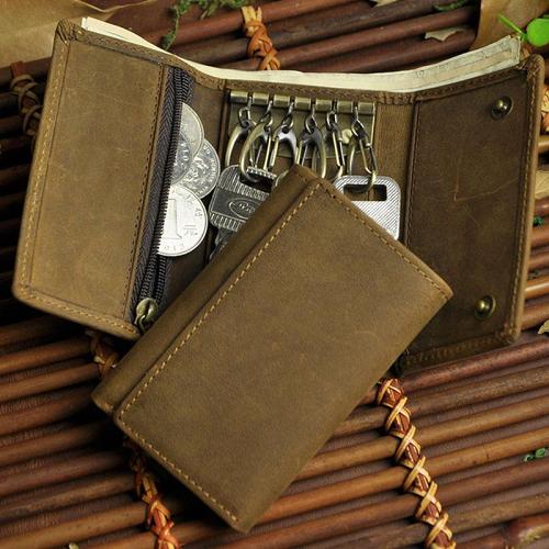 Cool Small Leather Mens Keys Wallet Car Keys Holder Car Key Case for Men