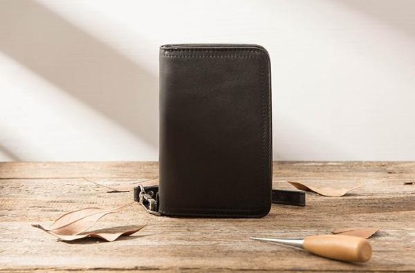 Cool Black Wristlet Wallet Leather Mens Long Wallet Long Wallet for Men
