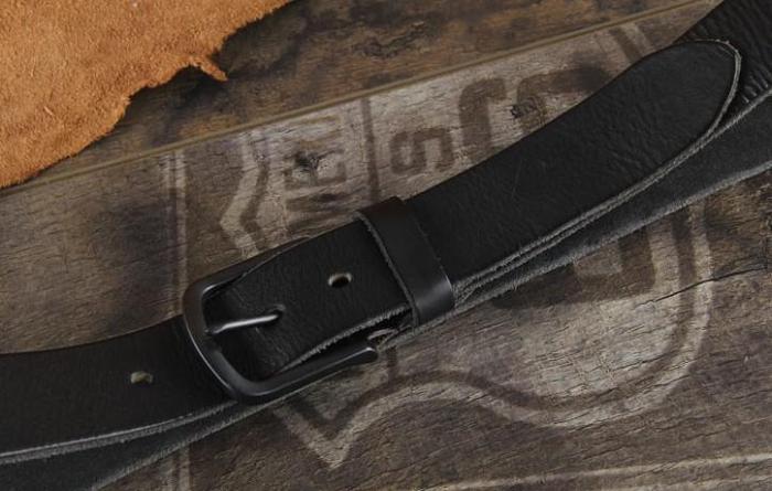 Genuine Leather Punk Rock Biker Trucker Mens Belt Men Black Coffee Belt for Men