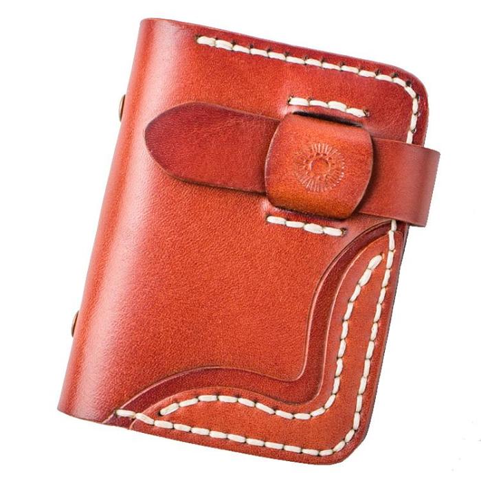 Handmade Mens Cool Short Card Holders Card Case Small Card Slim Wallets for Men