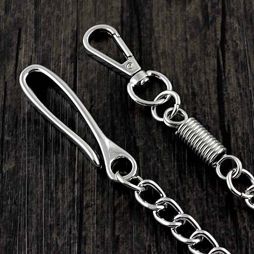 COOL SILVER STAINLESS STEEL MENS PANTS CHAINs WALLET CHAIN BIKER WALLET CHAIN FOR MEN