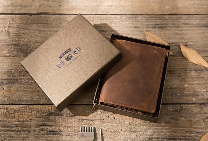 Cool Leather Vintage Mens Slim Small Wallets Zipper billfold Wallets for Men