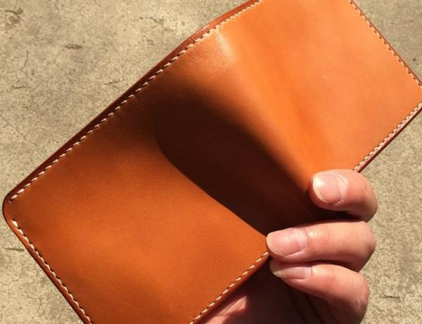 Handmade Leather Mens Cool billfold Leather Wallet Men Small Wallets Bifold for Men