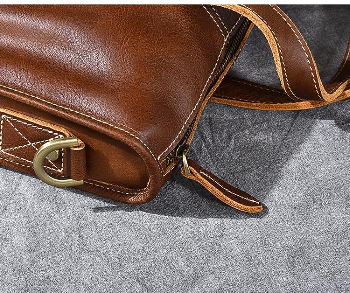 Handmade Leather Mens 13 Black Laptop Briefcase Business Brown Briefcase For Men