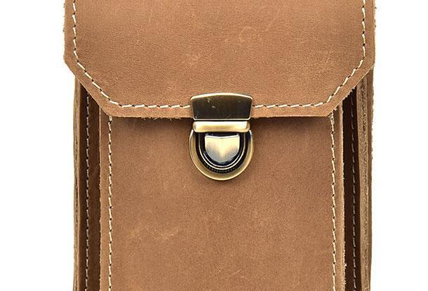 MEN LEATHER Belt Pouch WAIST BAG HIP PACK BELT BAG CELL PHONE HOLSTERS