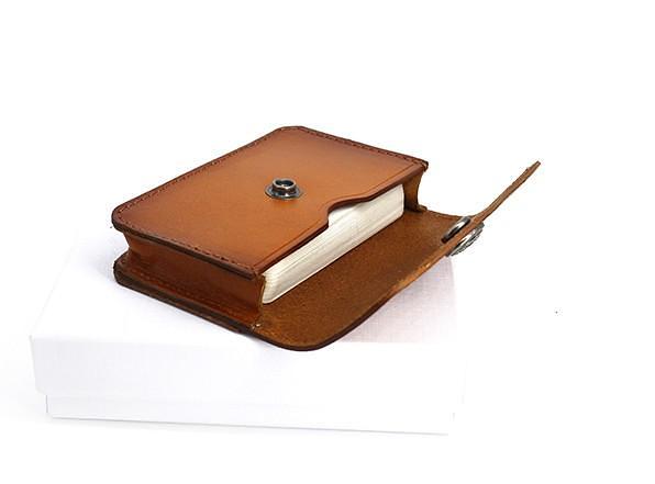 Handmade Leather Mens Change Wallet Card Wallet Front Pocket Wallets Small Wallets for Men
