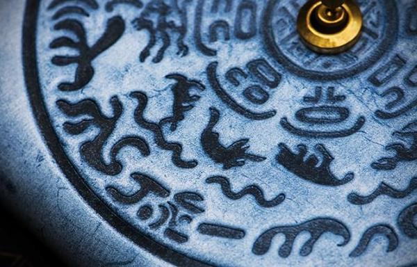 Handmade Leather Tooled Blue Women Envelope Vintage Leather Wallet Long Phone Clutch Wallets for Women