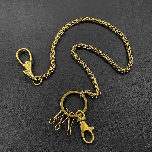 Fashion Brass 18 Mens Key Chain Pants Chain Wallet Chain Motorcycle Wallet Chain for Men