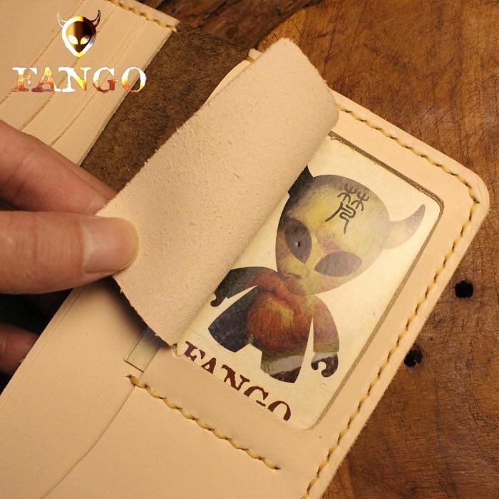 Handmade Leather Mens Cool Travel Long Wallet Card Holder Card Slim Clutch Wallets for Men