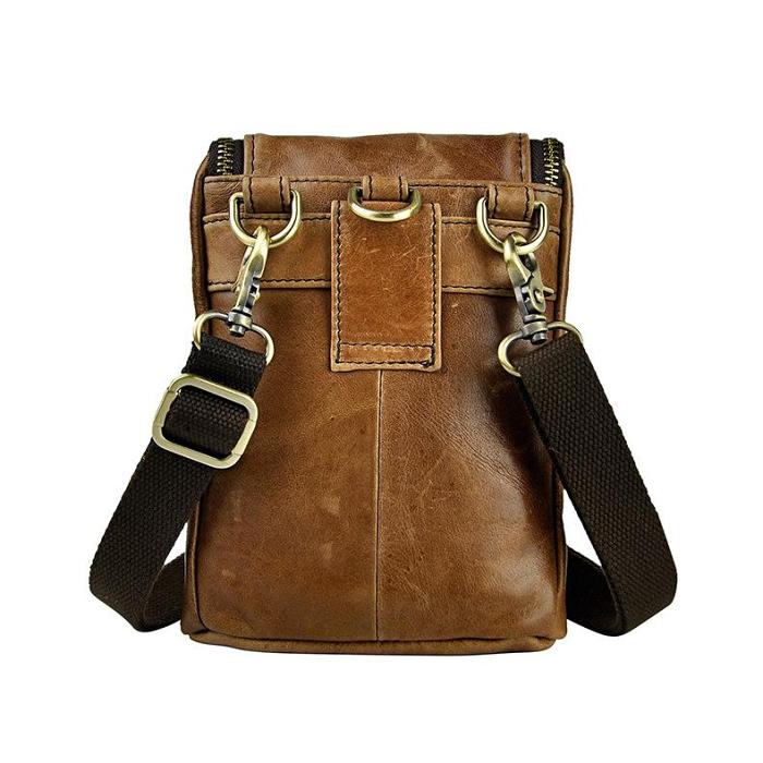 Leather Belt Pouch Mens Small Cases Waist Bag Hip Pack Belt Bag Fanny Pack Bumbag for Men