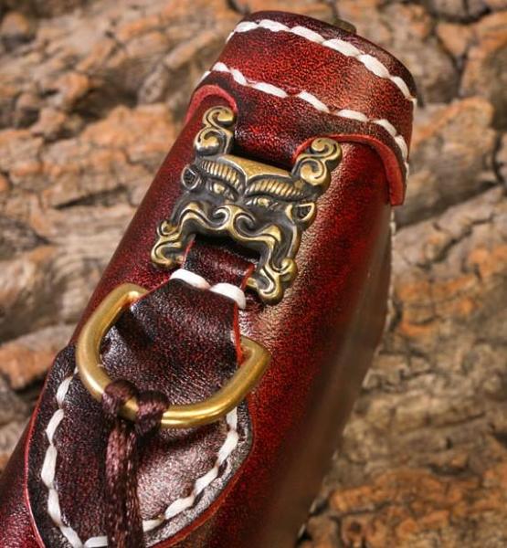 Handmade Leather Mens Chain Biker Wallet Cool Leather Wallet Long Phone Wallets for Men
