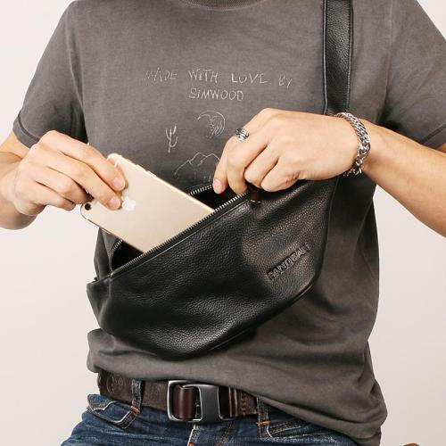 Leather Mens FANNY PACK MENS WAIST BAG HIP PACK BELT BAG FOR MEN