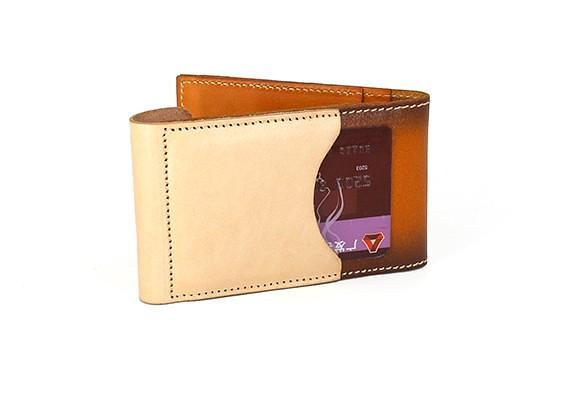 Unique Leather Mens Card Wallet Front Pocket Wallets Small Change Wallet for Men