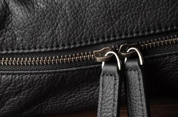Genuine Leather Mens Cool Backpack Sling Bag Large Black Travel Bag Hiking Bag for men