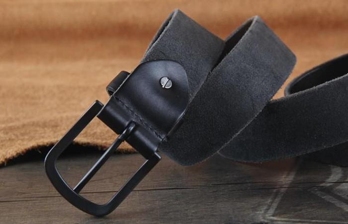Genuine Leather Punk Rock Biker Trucker Mens Belt Men Black Coffee Belt for Men