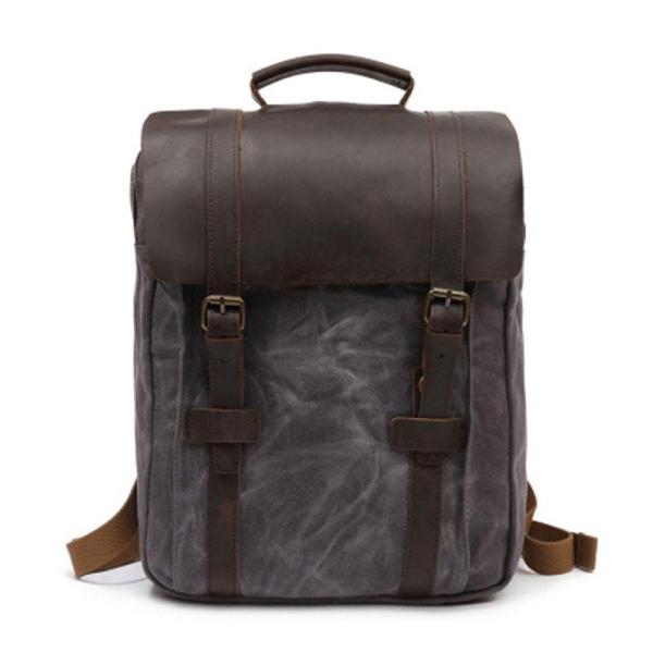 Mens Canvas Leather Backpack Canvas Travel Backpacks Canvas School Backpacks for Men