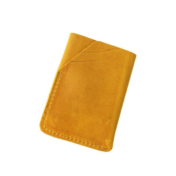 Handmade Dark Brown Leather Mens Card Holder Tan Card Holder Small Card Case For Men