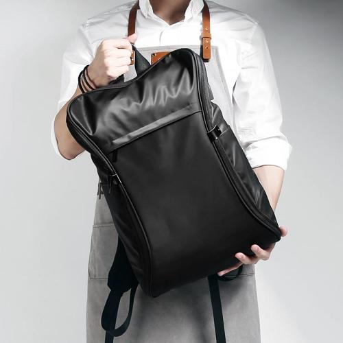 Cool Nylon Cloth Men's Black Large Computer Backpack Travel Bag For Men