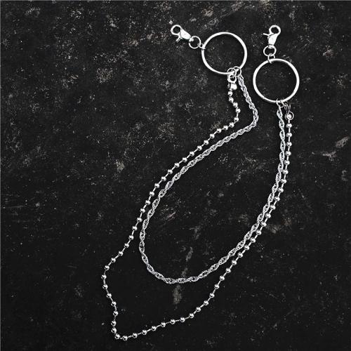 Cool Stainless Steel Mens Double Wallet Chain Pants Chain Jeans Chain Jean Chain For Men