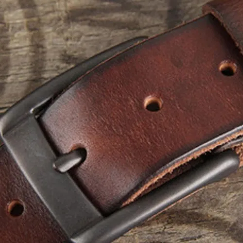 Genuine Leather Punk Rock Biker Trucker Mens Belt Men Black Coffee Belt for Men