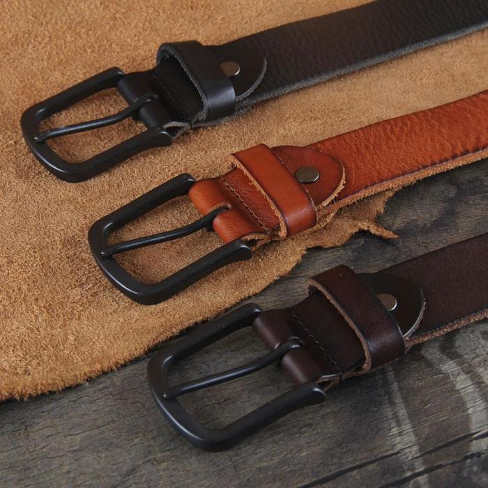 Genuine Leather Punk Rock Biker Trucker Mens Belt Men Black Coffee Belt for Men