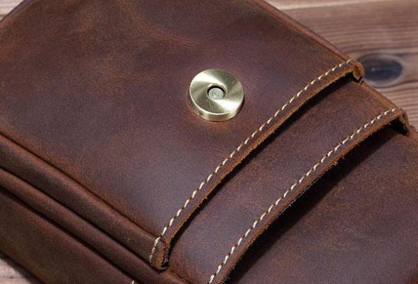 HANDMADE LEATHER MENS WAIST BAG HIP PACK BELT BAG FANNY PACK BUMBAG FOR MEN