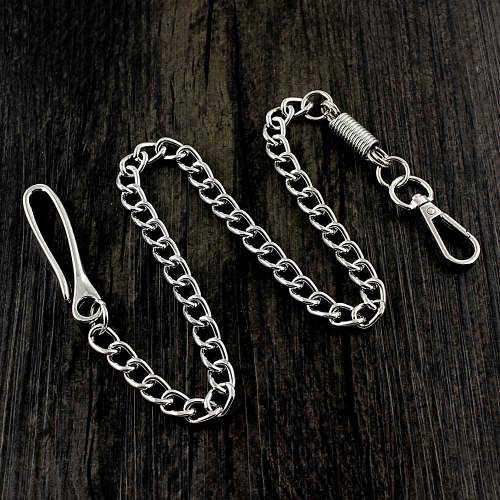 COOL SILVER STAINLESS STEEL MENS PANTS CHAINs WALLET CHAIN BIKER WALLET CHAIN FOR MEN