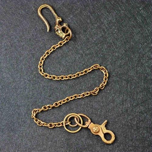 Solid Brass Cool Punk Rock Skull Wallet Chain Biker Trucker Wallet Chain Trucker Wallet Chain for Men