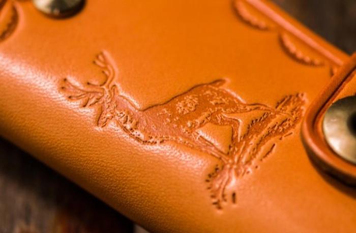 Handmade Leather Tooled Mens Cool Car Key Wallet Car Key Holder Car KeyChain for Men