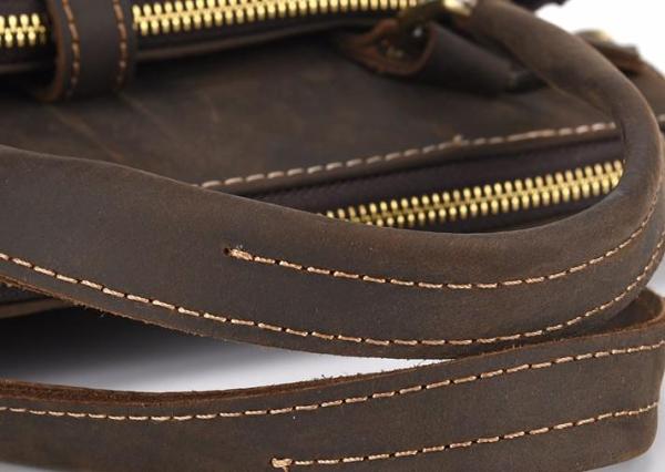 Vintage Leather Mens Briefcase Handbags 10inch Shoulder Bag Business Bag For Men