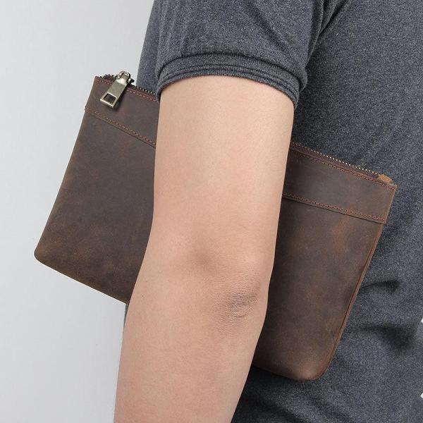 Leather Clutch Bag for Men Leather Male Pouch Bags Vintage Leather Clutch Bag Male Mens Clutch Bag