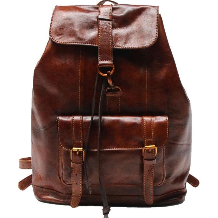 Handmade Leather Mens Backpacks Travel Backpacks Laptop Backpack for men