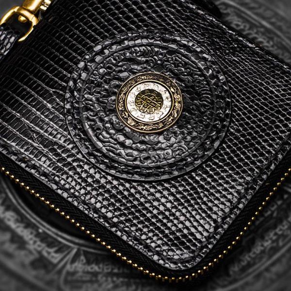 Handmade LIZARD SKIN Leather Black Biker Wallet Mens Cool Short Chain Wallet Trucker Wallet with Chain