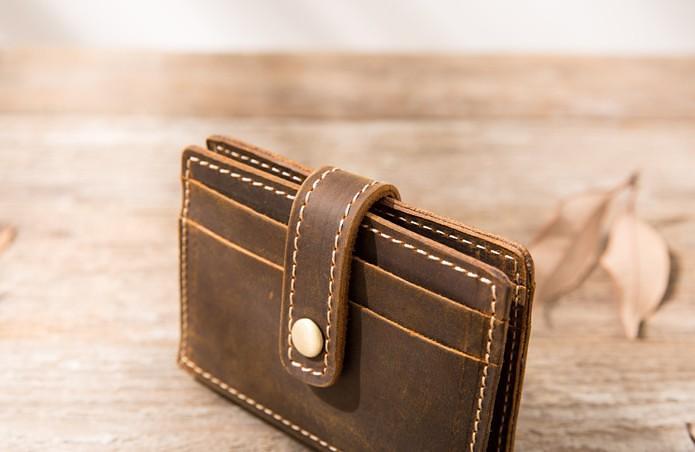 Leather Mens Card Holder Slim Front Pocket Wallets Card Wallet for Men