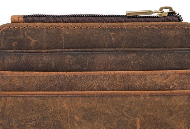 Cool Leather Mens Wallet Slim Wallet Card Front Pocket Wallet for Men